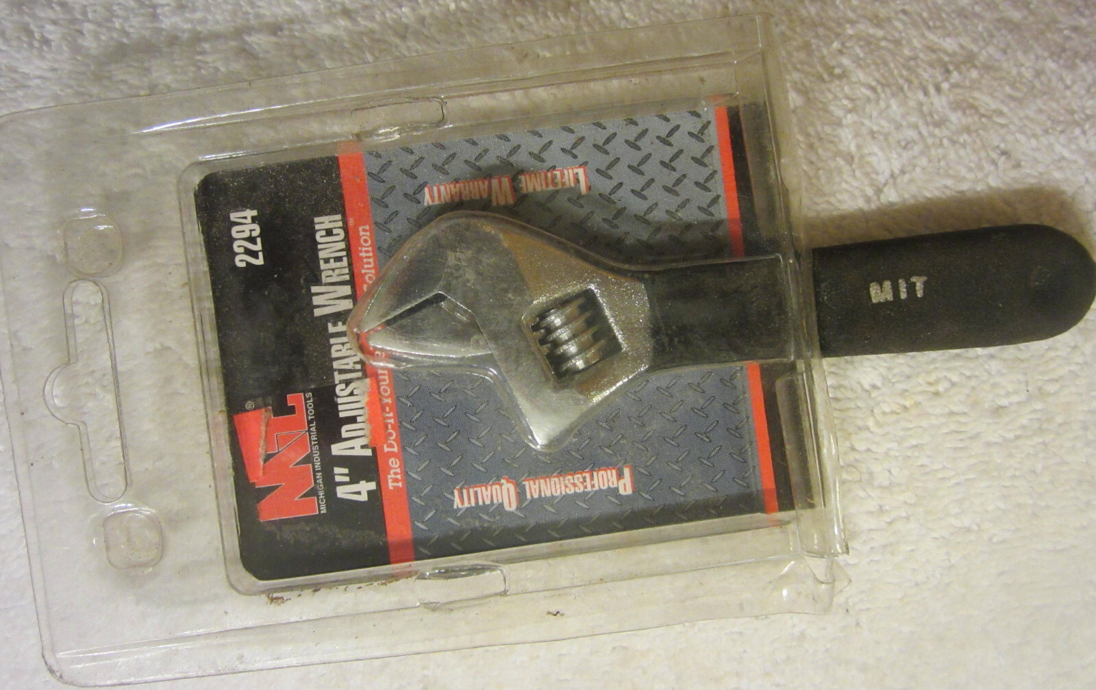 4″ adjustable wrench,New mit 2294,drop forged,chrome plated steel tool VTG