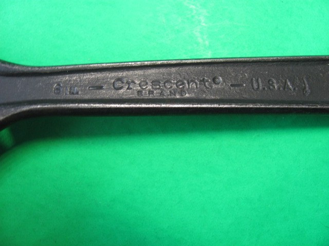 VINTAGE CRESCENT CRESTOLOY 6″ BLACK OXIDE ADJUSTABLE WRENCH USA