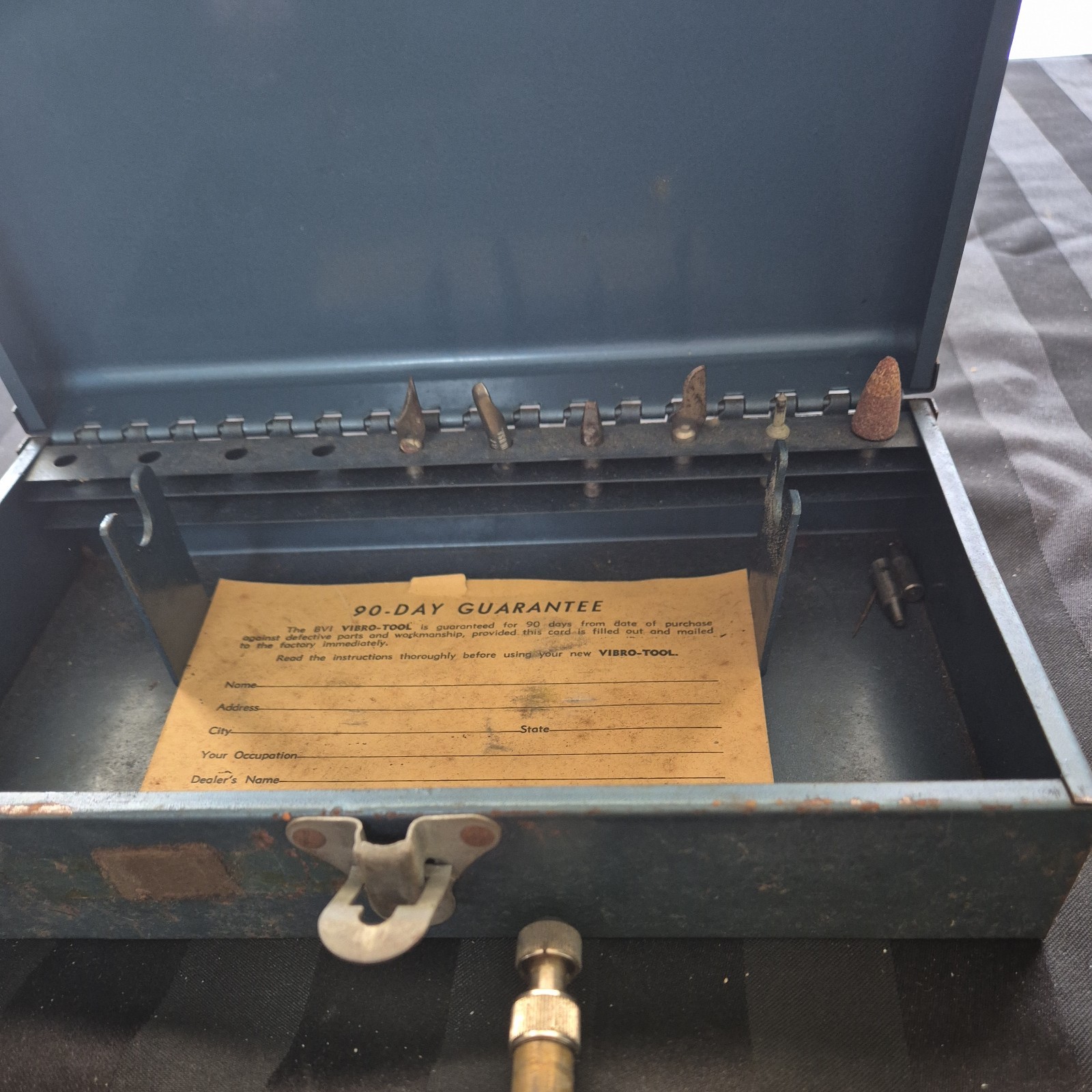 Vintage Burgess Vibrocrafters VIBRA-TOOL Engraving Tool With 11 Tips and Case