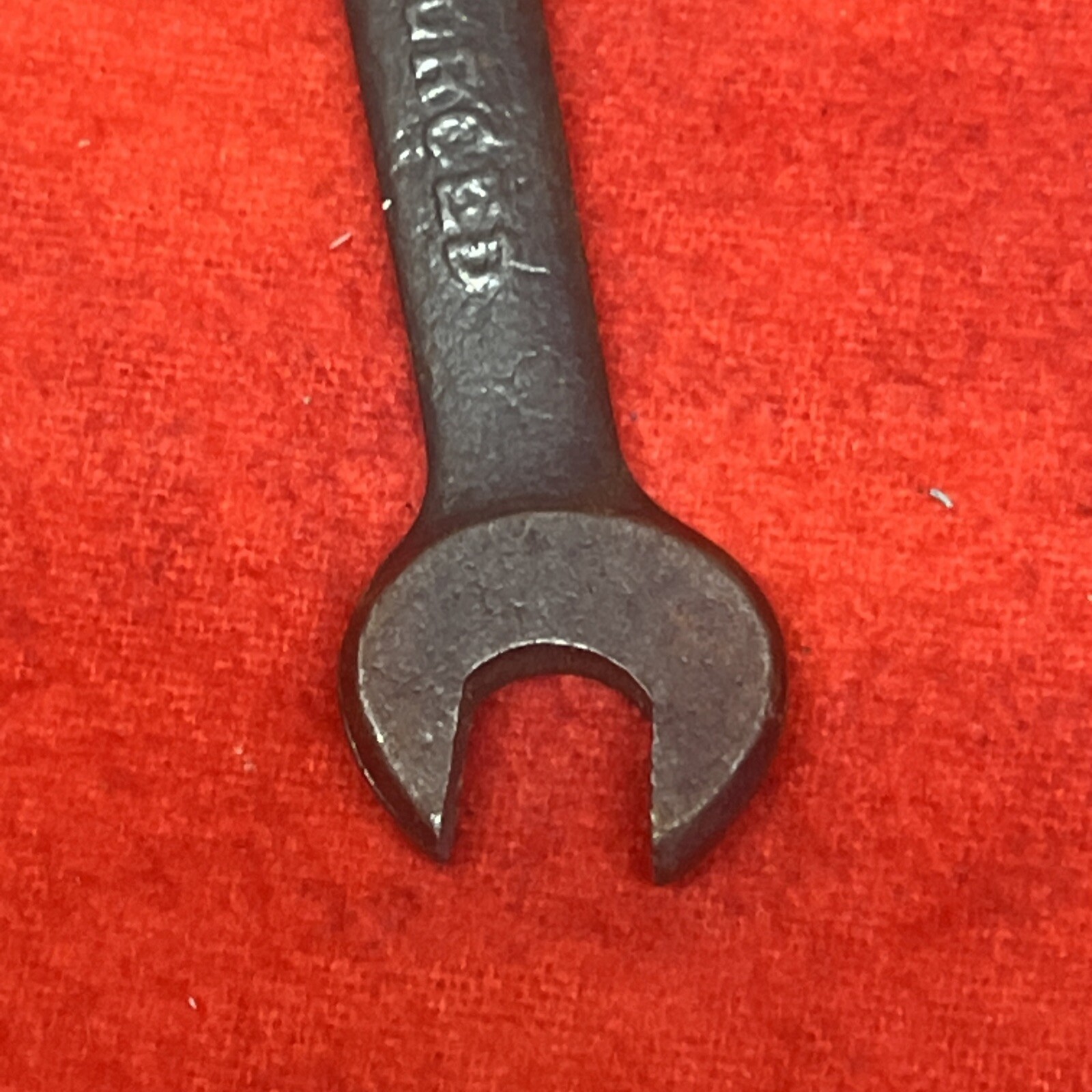 VINTAGE (UNBRANDED) DOUBLE OPEN-END WRENCH DROP FORGED USA (k5)