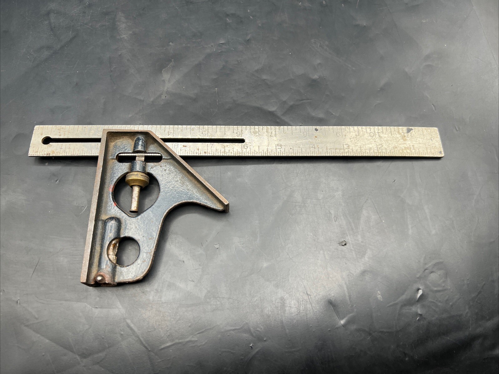 Vtg STANLEY No. 21 12-Inch Combination Square w/ Broken Level Made in U.S.A Part