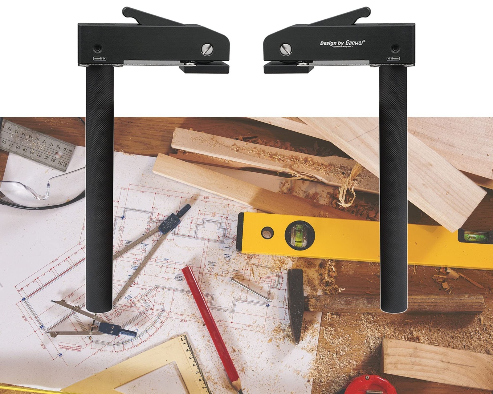 2 Pack Large MFT Bench Holdfast Woodworking Tools, 3/4″ Desktop Quick Acting …