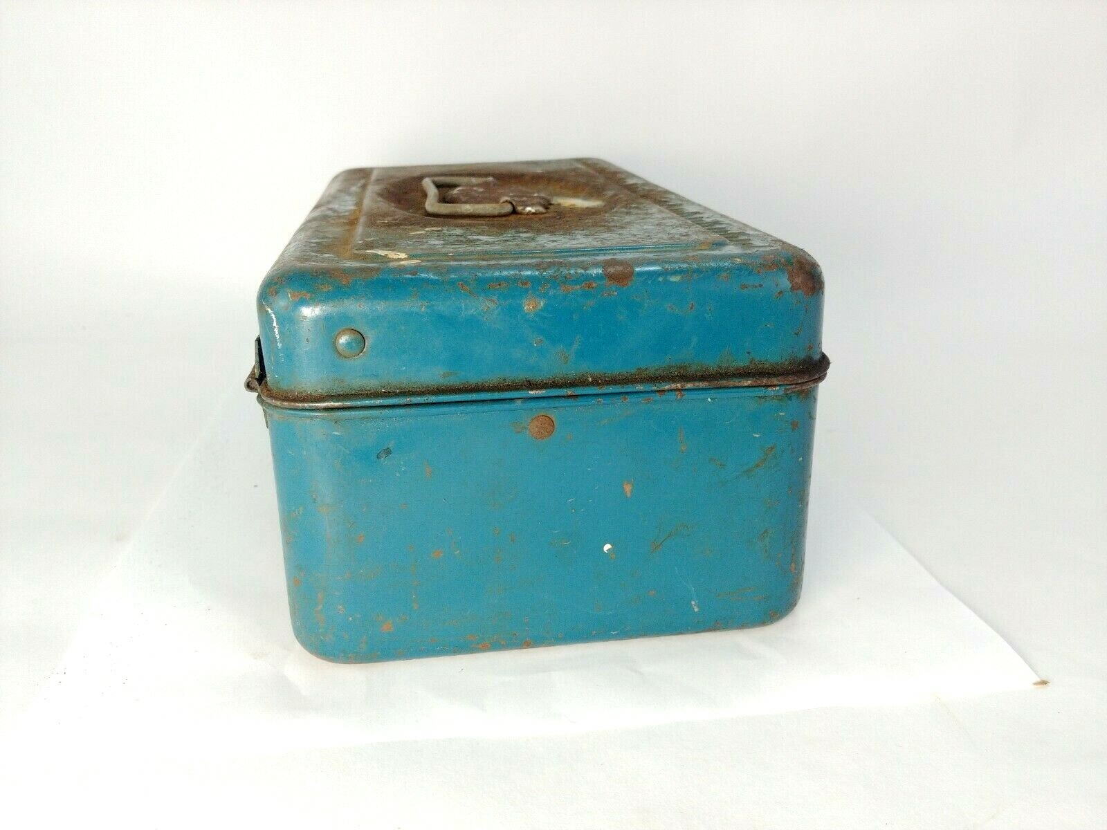 Union Steel Tackle Tool Box Vintage Green Metal Utility