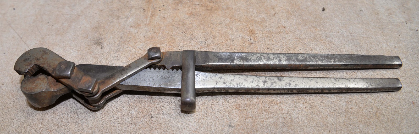 Rare adjustable wrench pat Dec 3 1889 Graham Bailey Buffalo NY collectible tool