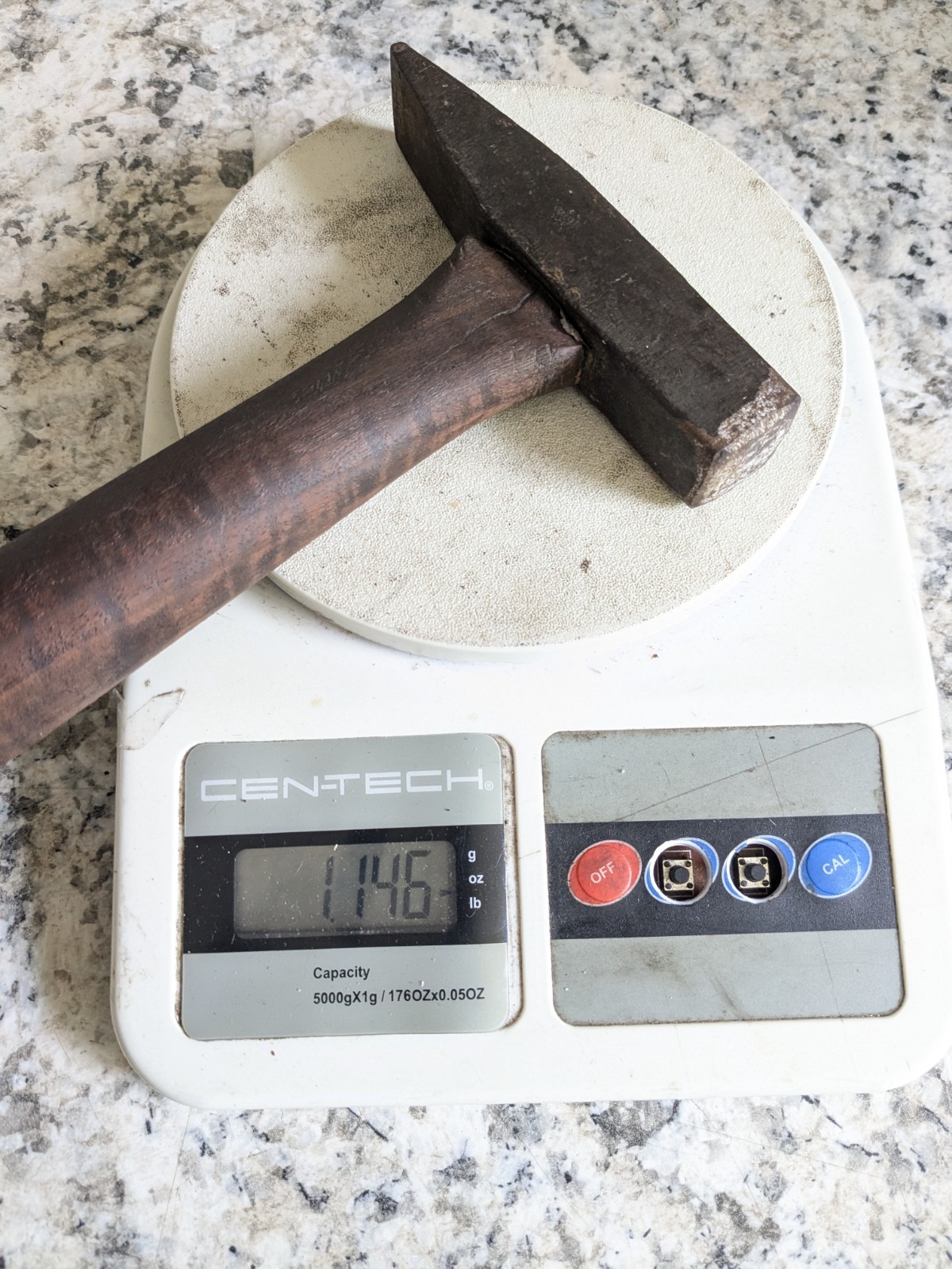 Vintage Heller Cross Peen Hammer 1 lb Walnut Handle