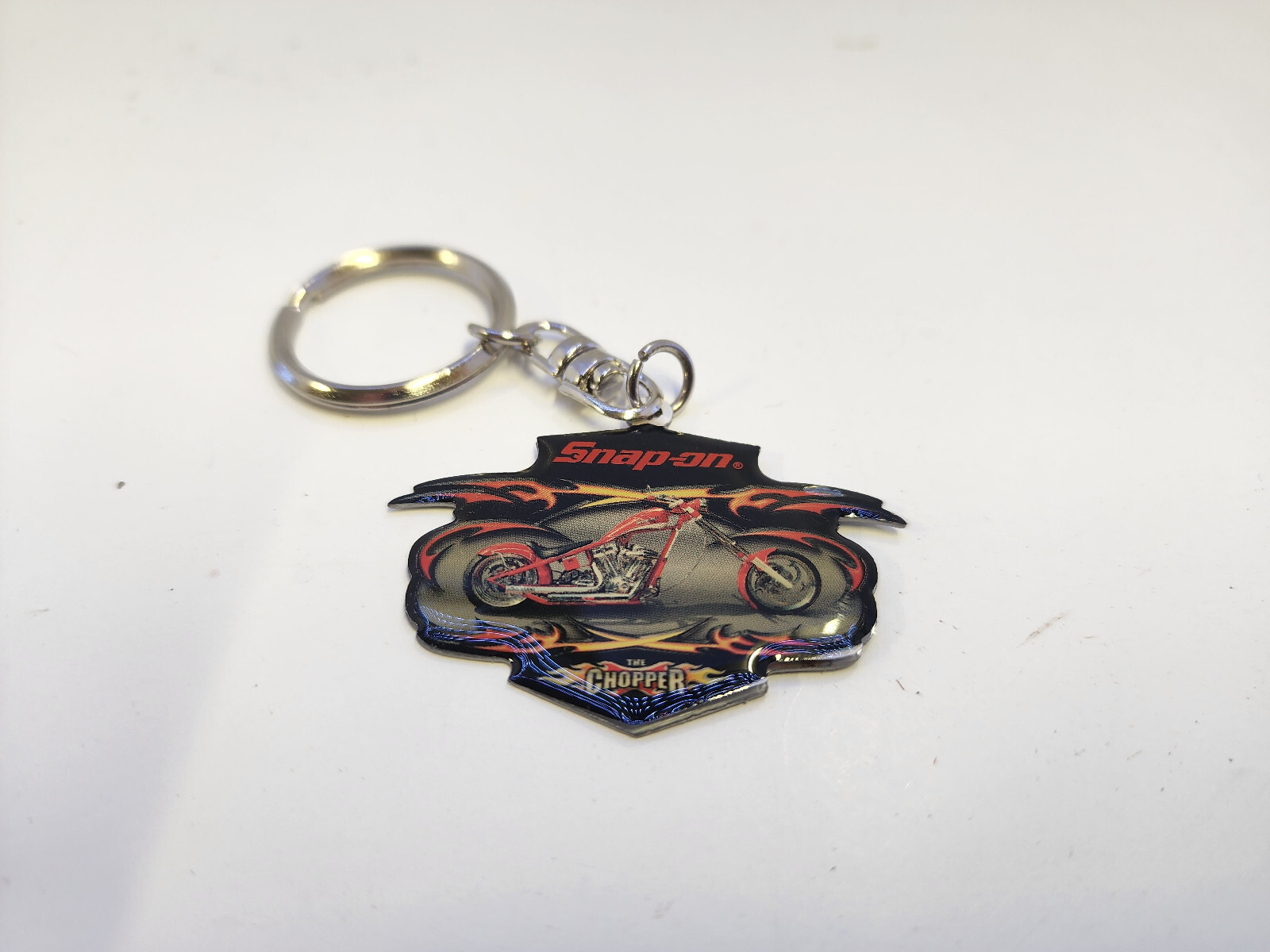 VINTAGE SNAP-ON TOOLS OCC HARLEY CHOPPER METAL KEY CHAIN RING PROMO NOVELTY