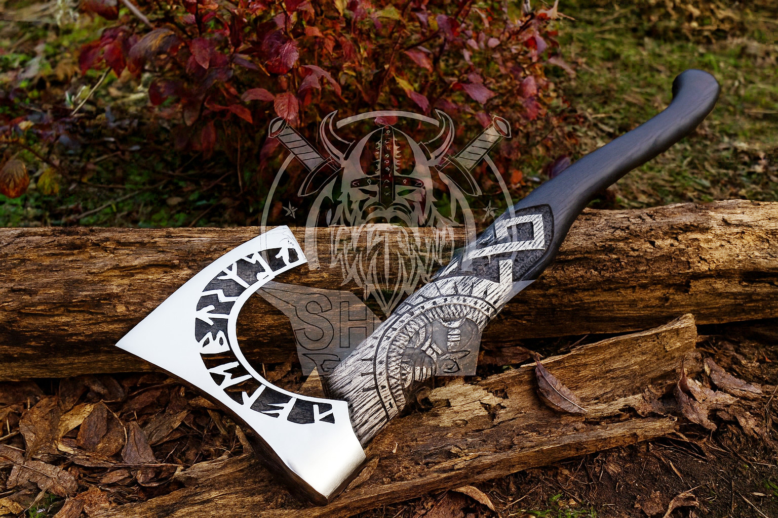Axes Handmade Viking Axe,Hatched Norse Battle Axe-40 Long Two Handed Axes VBA-11