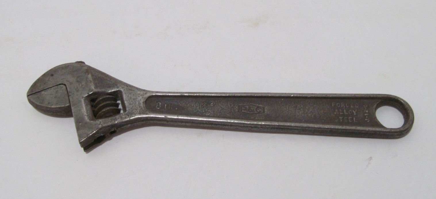 Vintage P & C 8 Inch 1708-S Adjustable Wrench J-12-0 – Made In USA