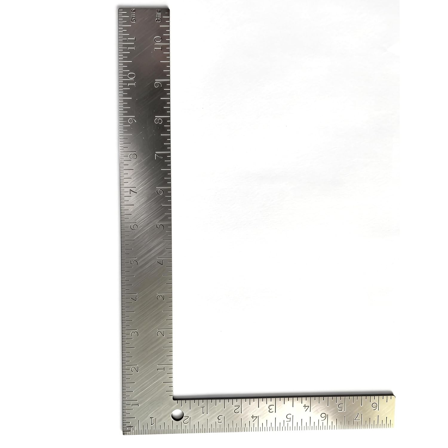 Professional 8×12 Inch Carpenter Square – Heavy-Duty Carbon Steel Silver