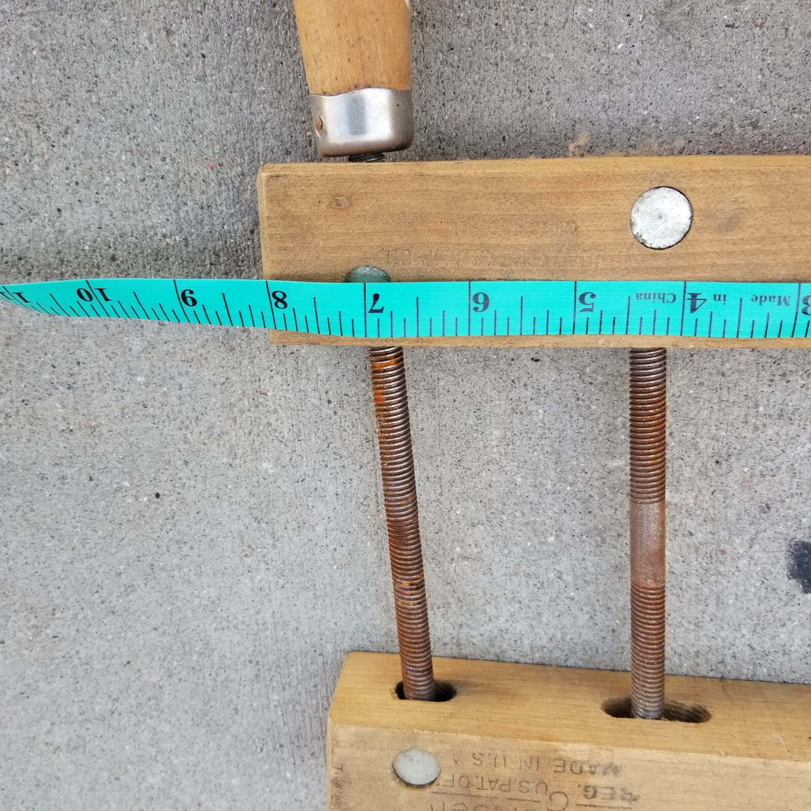 Set of 2x Jorgensen 8″ & 10″ Adjustable Clamp Co. Wood USA