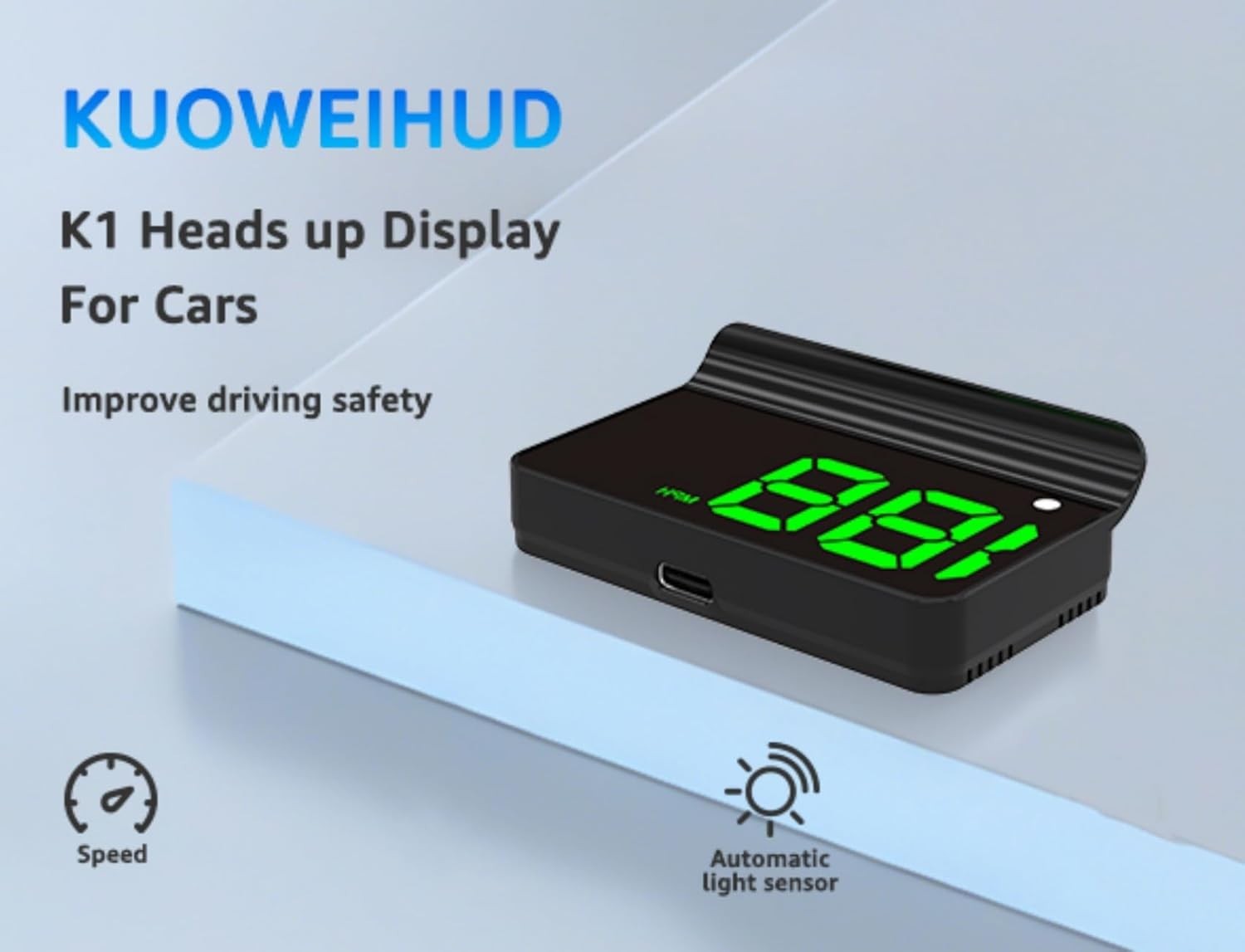 Heads up Display for Cars,Car HUD,Head up Display for Car,Digital GPS ,USB Ca…