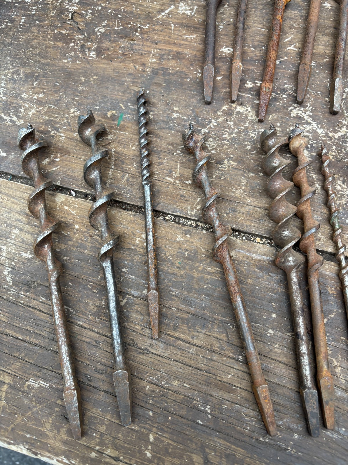36 Vintage Hand Drill Auger Bits Lot Of 36