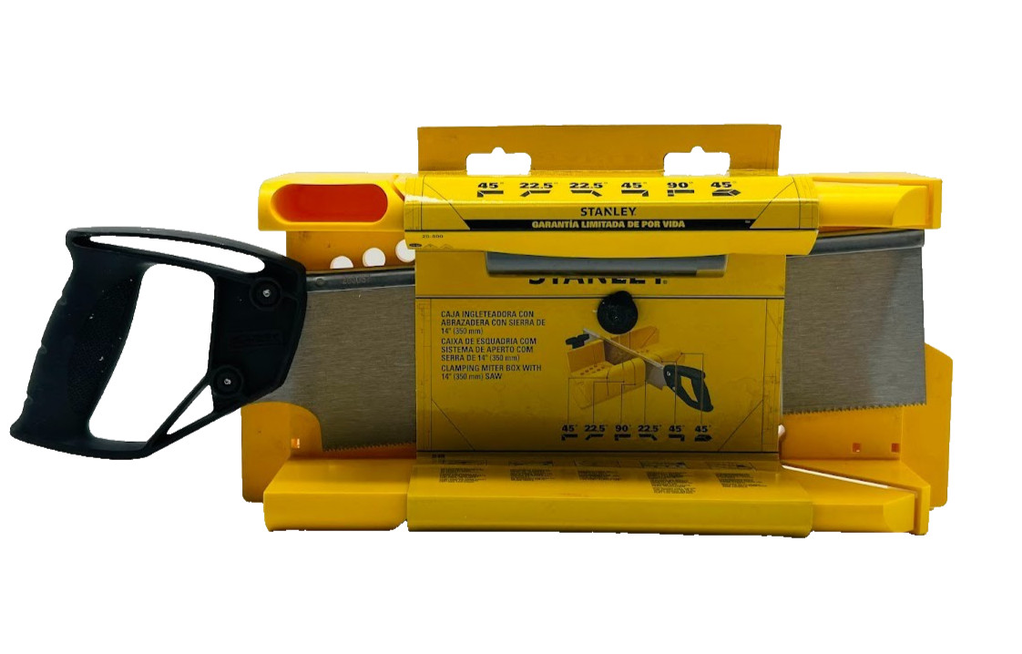 Stanley 14.5 in. Deluxe Clamping Miter Box with 14 in. Saw