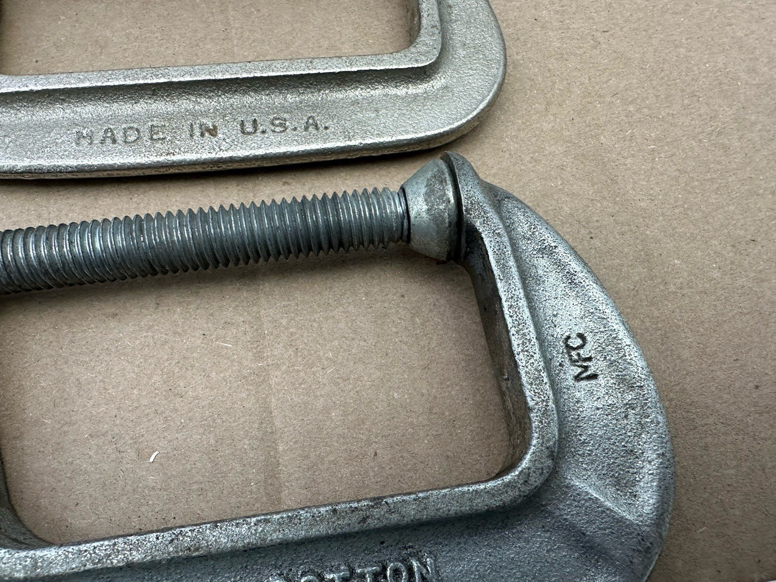 Lot 4 Vintage Brink And Cotton 143 3 Inch C Clamp DUCTILE MADE IN USA