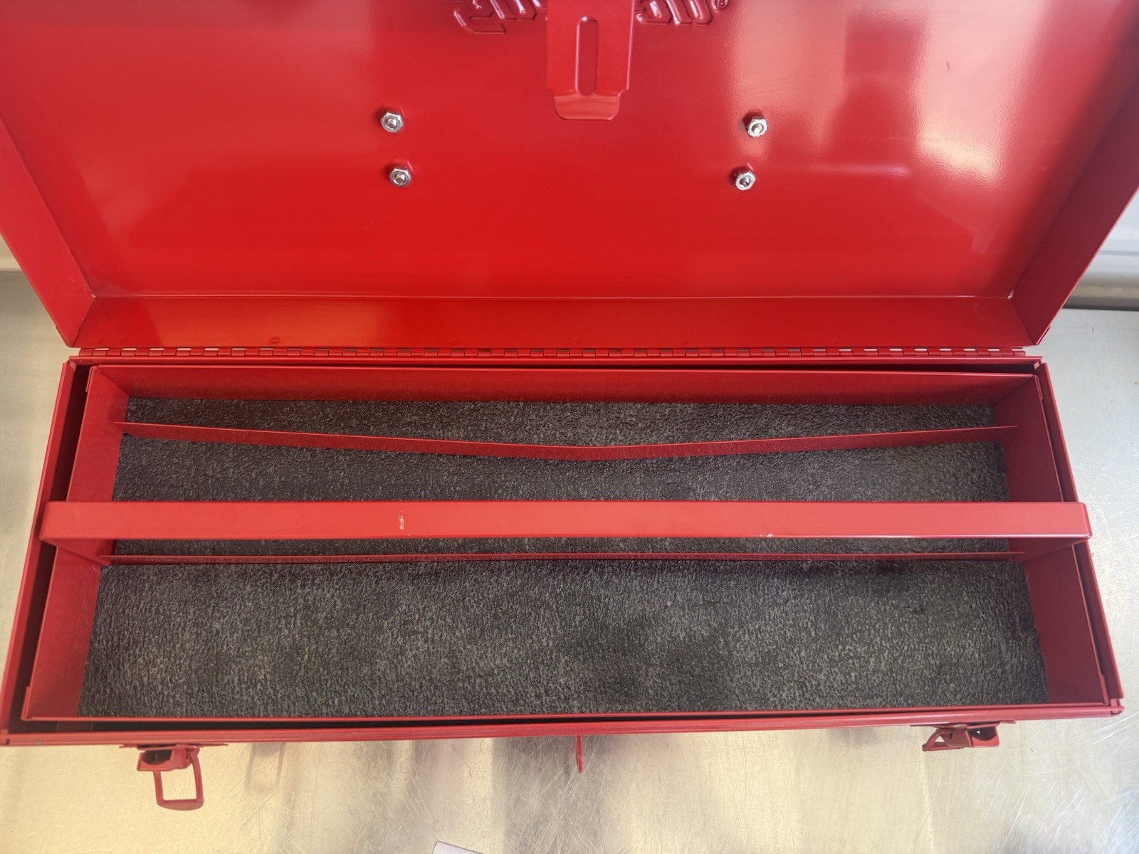 Vintage Snap On Red Handheld Tool Box Removable Divider Tray KRA 250B