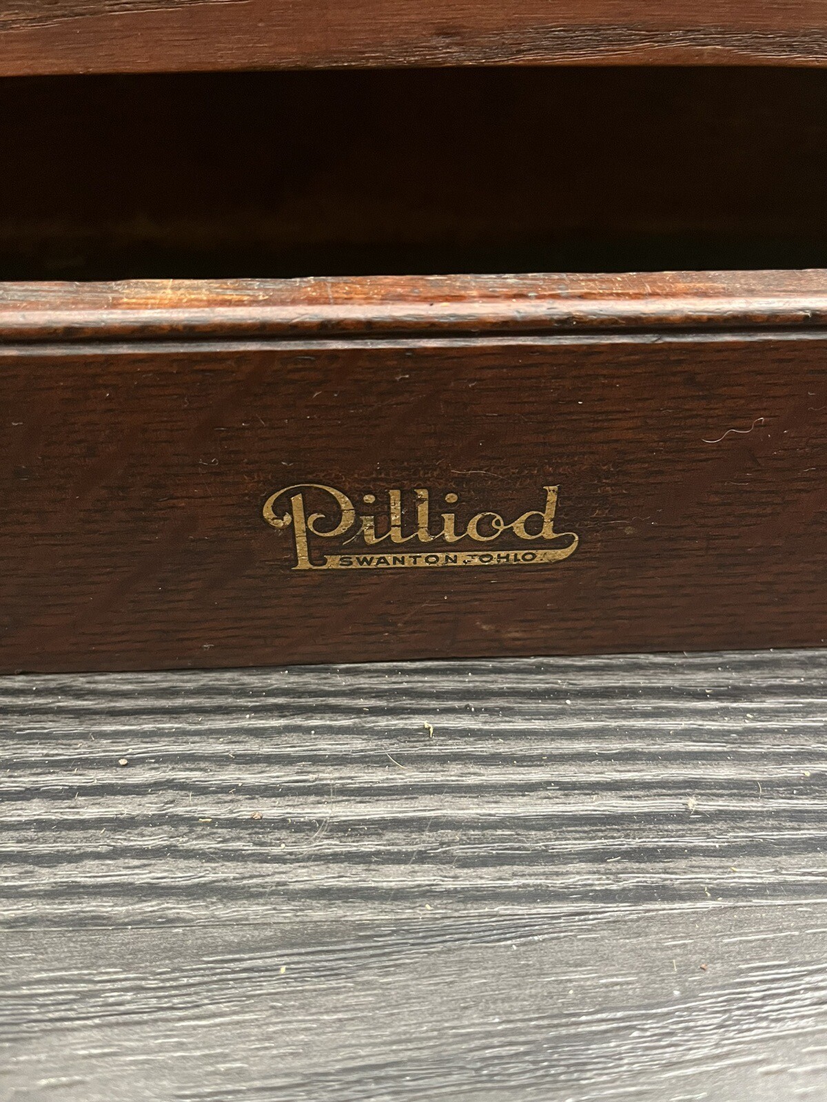 Antique Wooden Machinist Toolbox With Door And Key “Pilliod Swanson, Ohio”