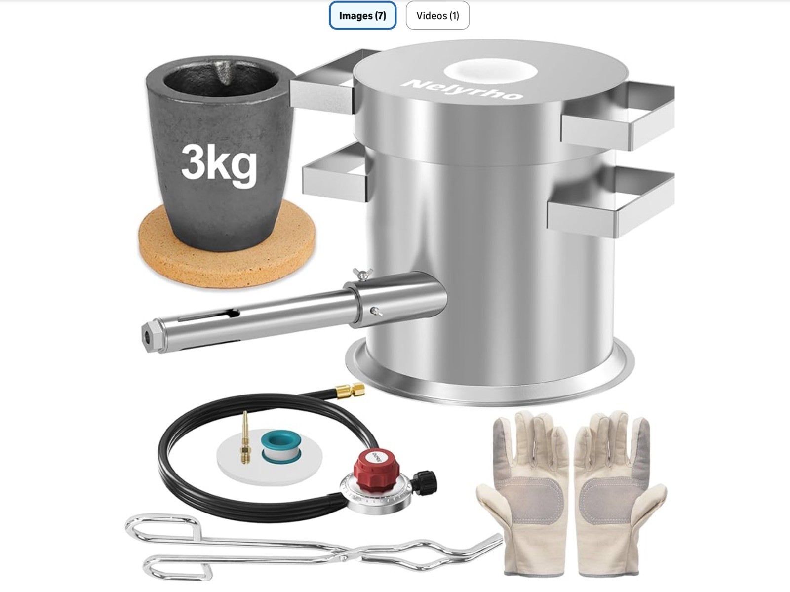 NEW- 3KG Propane Complete Smelting Furnace Kit – Easy-to-Use – Portable