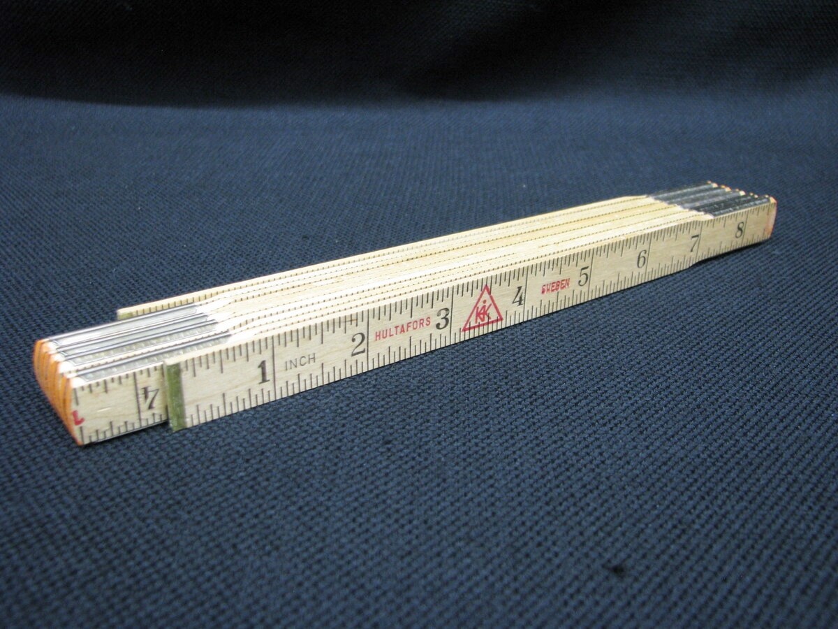 NOS Box of 10 HULTAFORS of Sweden 72″ Folding Rule Rulers 6ft. in Box
