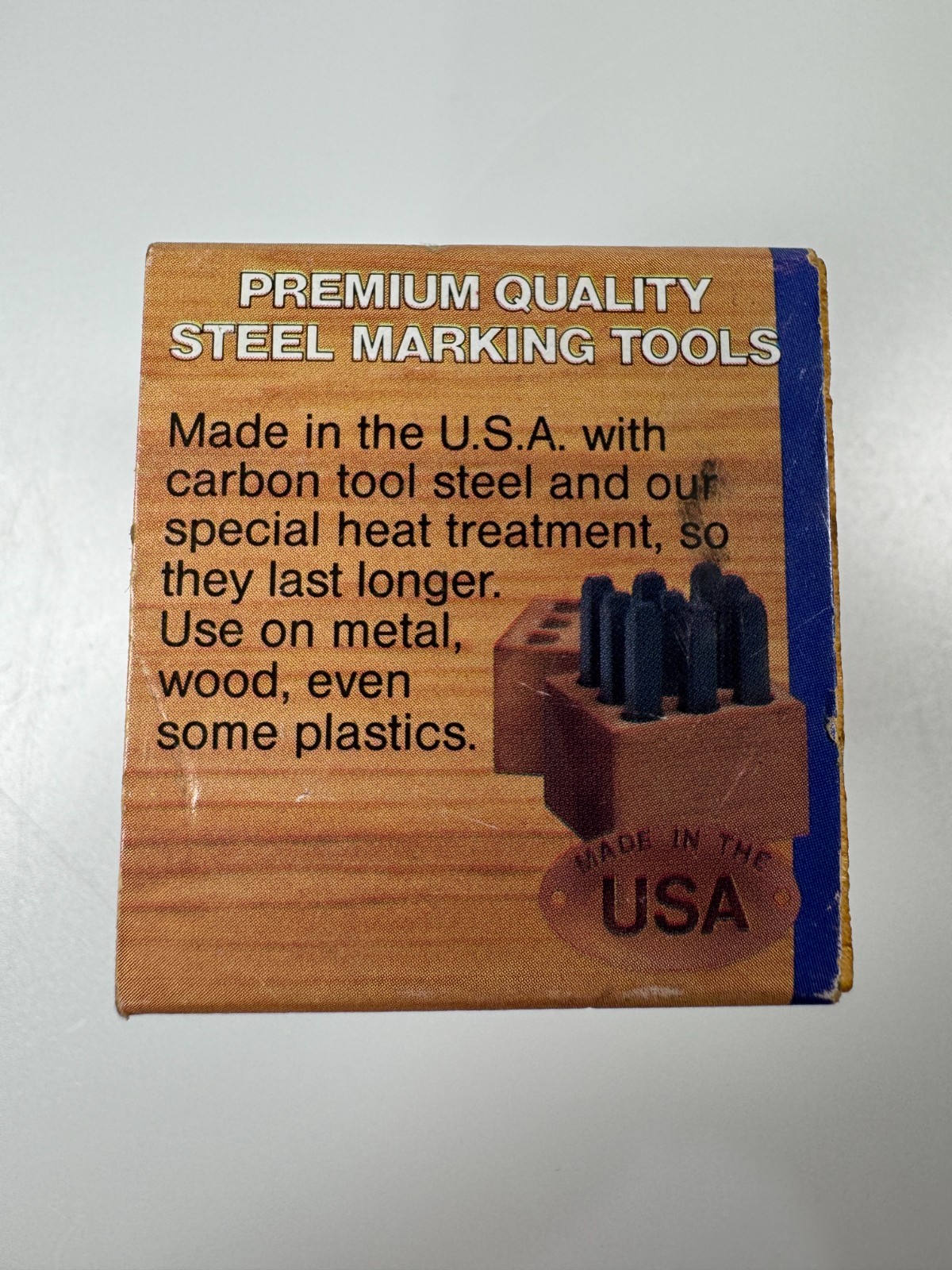 VINTAGE 1/8″ STEEL FIGURE SET STEEL NUMBERS 0-9 IN WOODEN BOX YOUNG BROS. USA