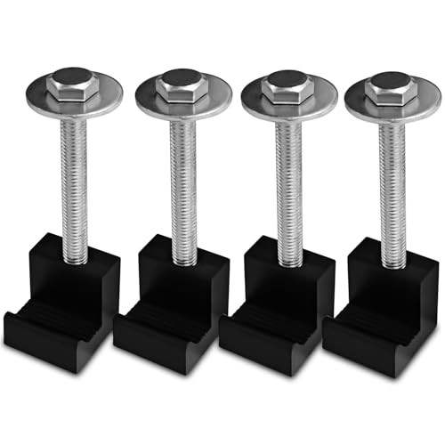 4PCS Truck Tool Box Mounting Kit, J Hook Truck Crossover Tool Boxes for Black