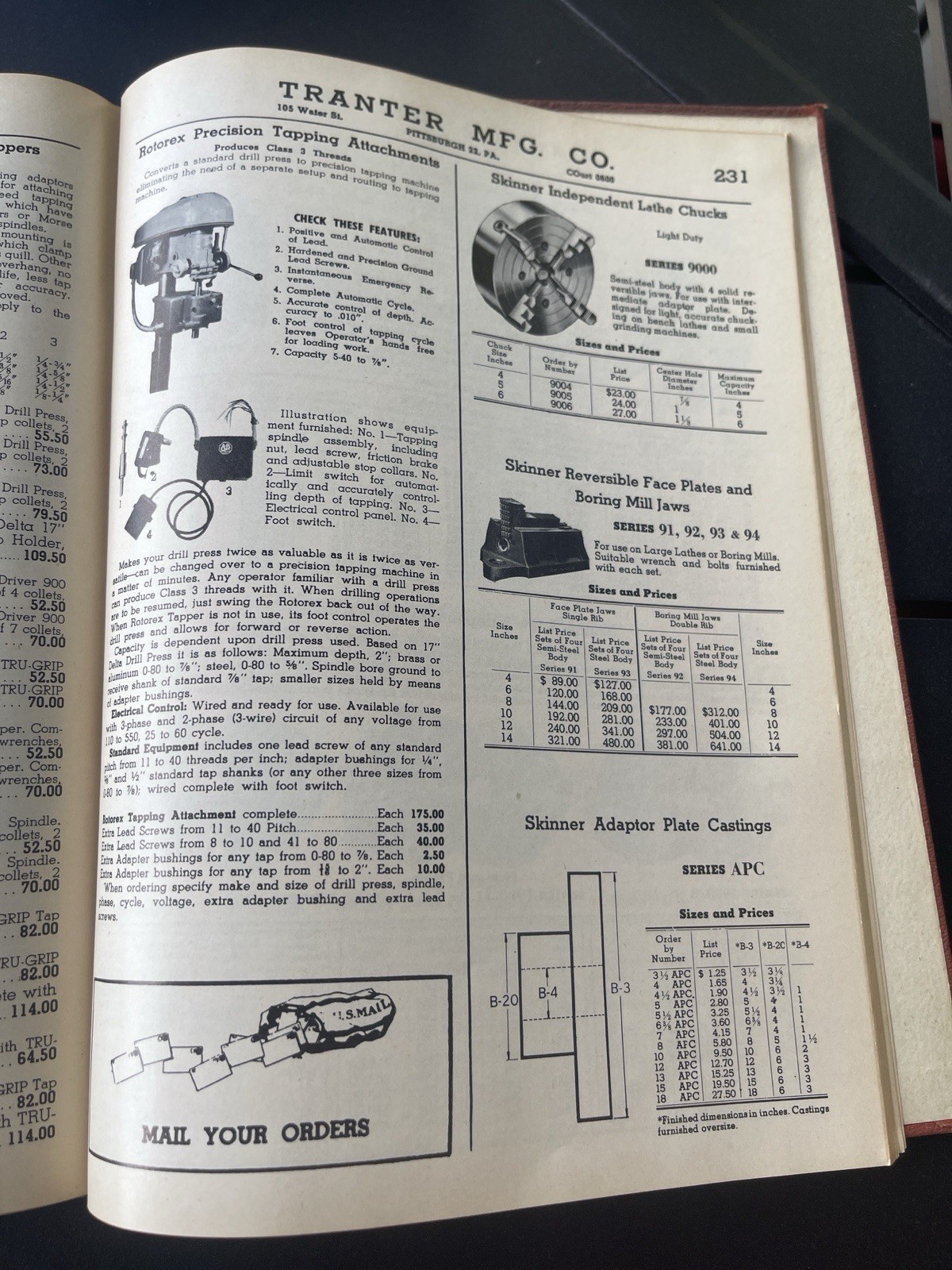 Tranter MFG CO Pumps, Machinery, Shop Equipment Catalog 46 Hardcover Pittsburgh