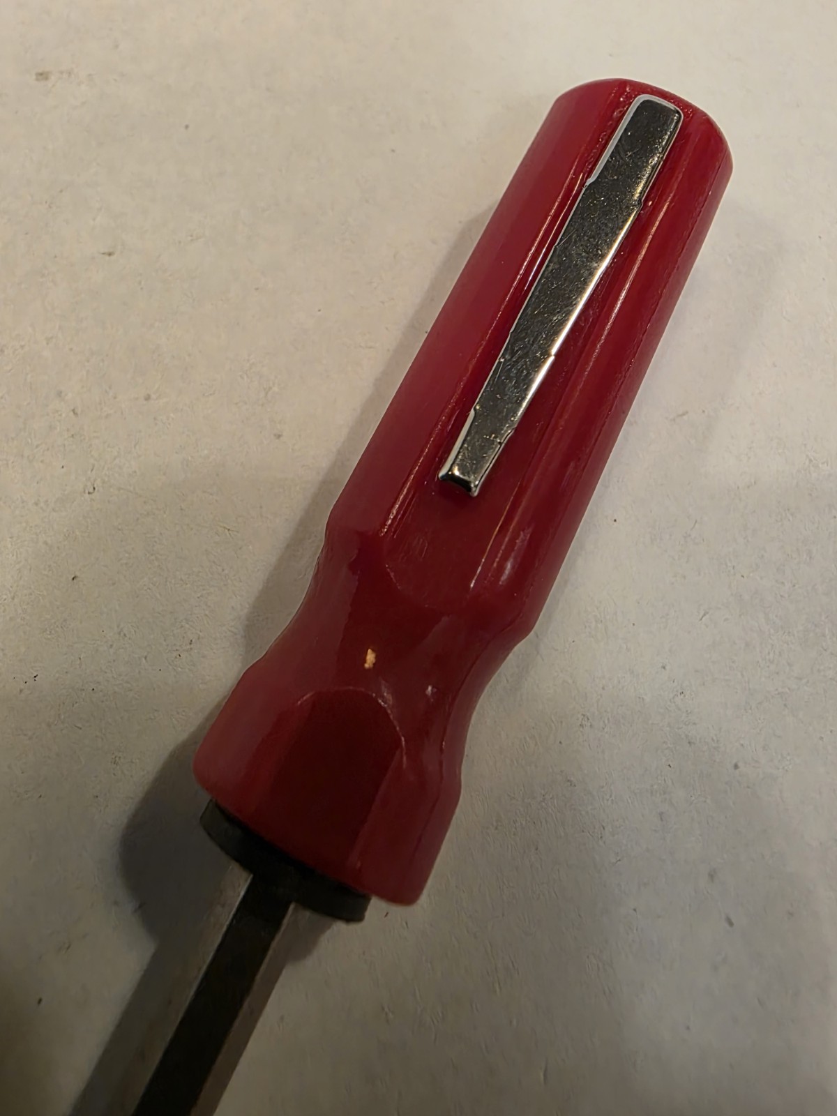 Rockler Flat Screwdriver Flat Small Pocket Clip Red USA