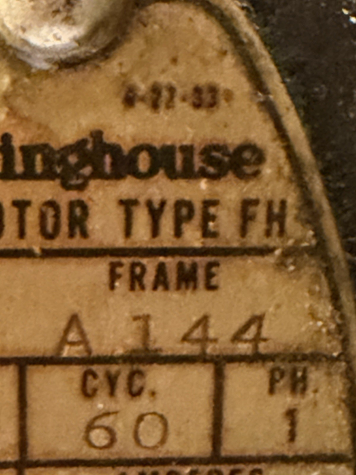 Westinghouse FH Bench Mount Grinder Serial HE Style 853462 TESTED see video