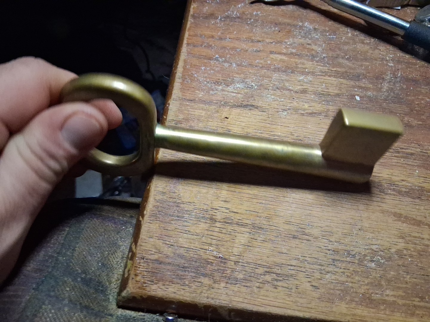 Large 5 1/2 Inch Brass Key