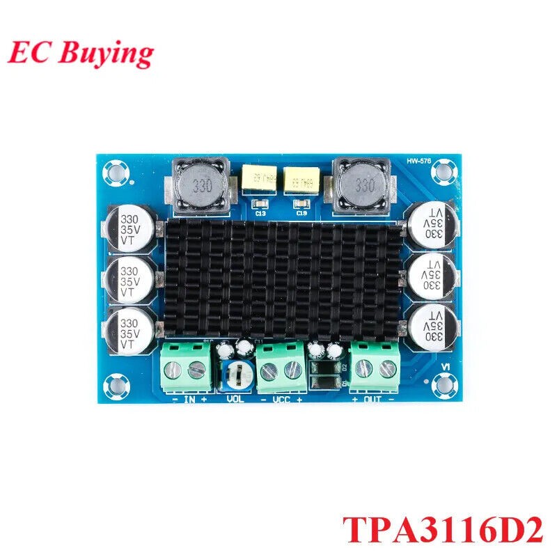 TPA3116D2 Mono Amplifier Board, 100W DC, TPA3116 Audio Digital AMP Module