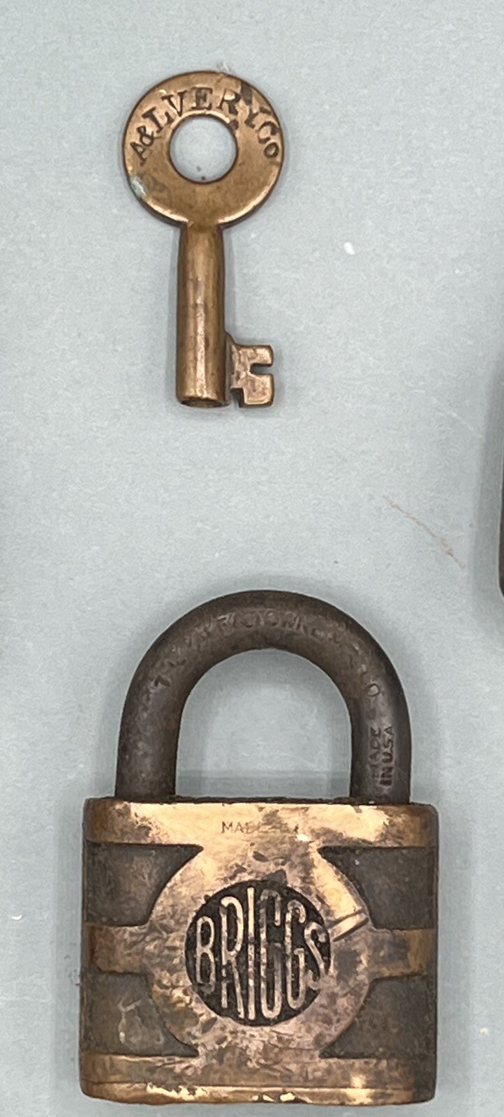BRIGGS/YALE Brass Lock-Train SWITCH KEY-MOLO & ABUS Locks…ALL For ONE Lot