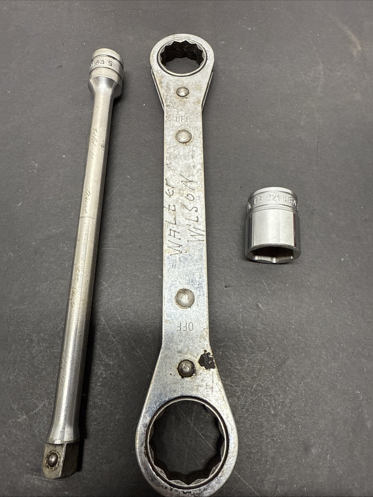 Snap On Misc Lot FX-8 Extension R-2630 Wrench FS-221 Socket SEE NOTES
