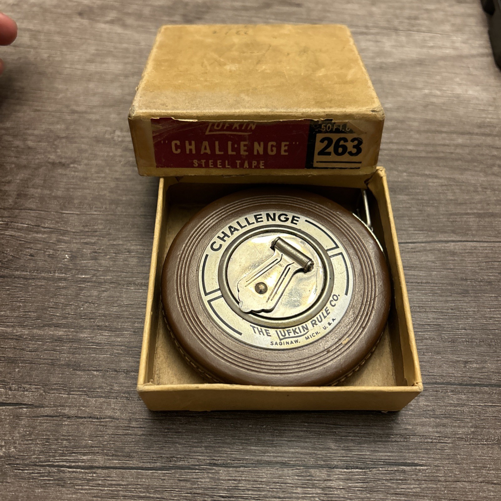 Vintage Lufkin Challenge Steel Tape 263 50 Feet