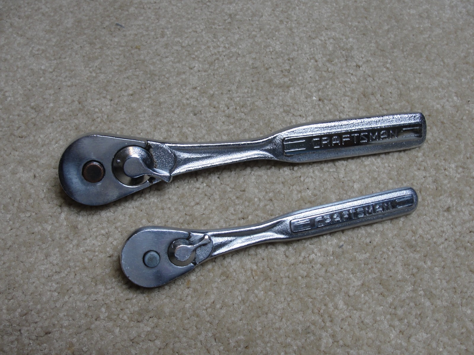Vintage Craftsman 1/4″ Drive Ratchet 3208318 757826-1967 AND 3/8″ 43784 USA -V-