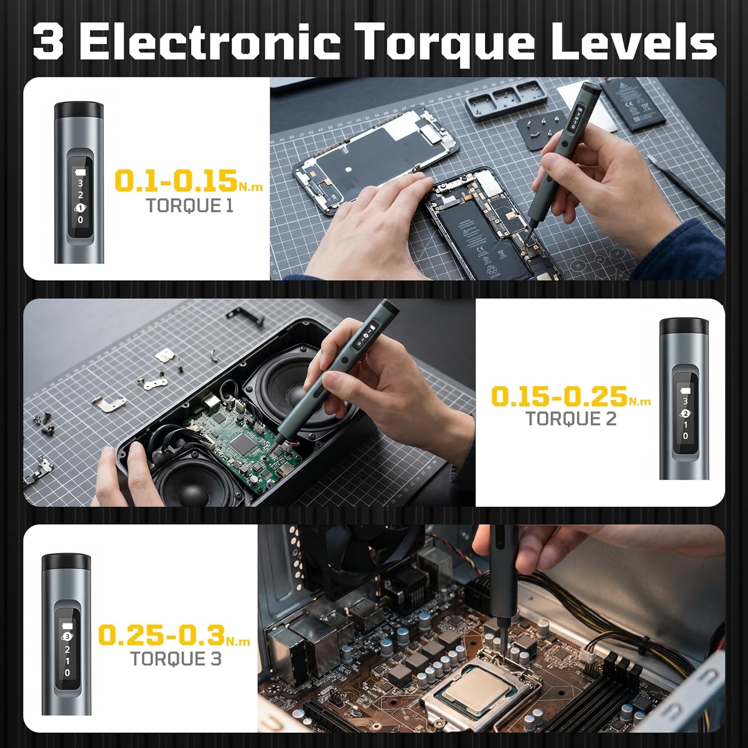 62 in 1 Precision Screwdriver Set Mini Electric Screwdriver Set Rechargeable