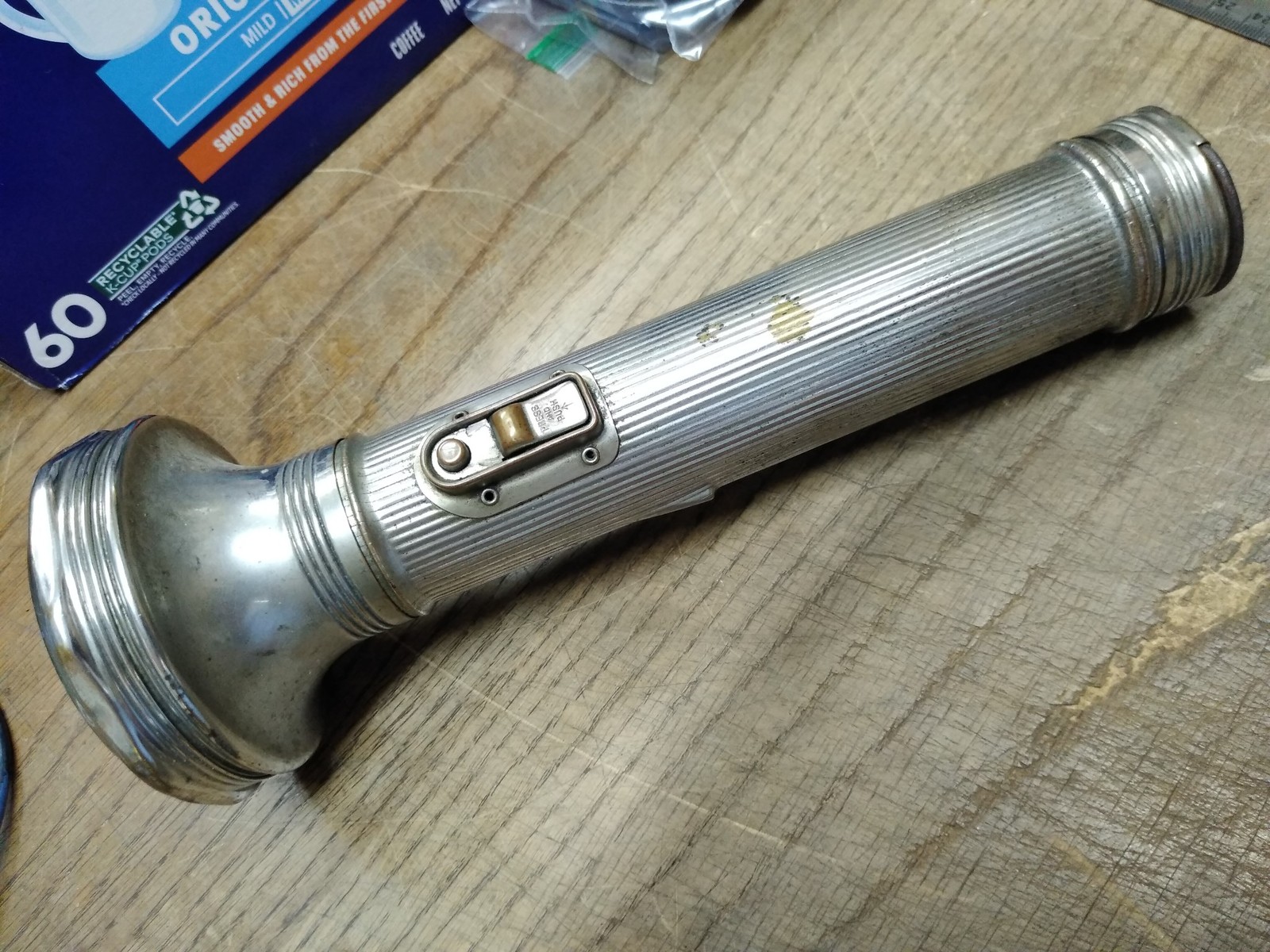 Vtg USA Lite Flashlight 9.50″ United States Elec Mfg Made USA Parts/Repair Lot