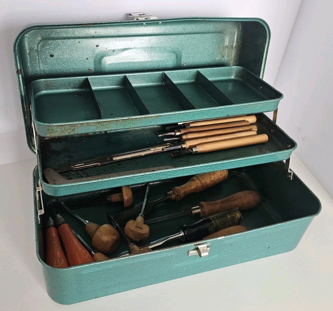 Vintage Wood Carving Tool Lot – K.S. Addis, E.A. Berg, Speedball + My Buddy…