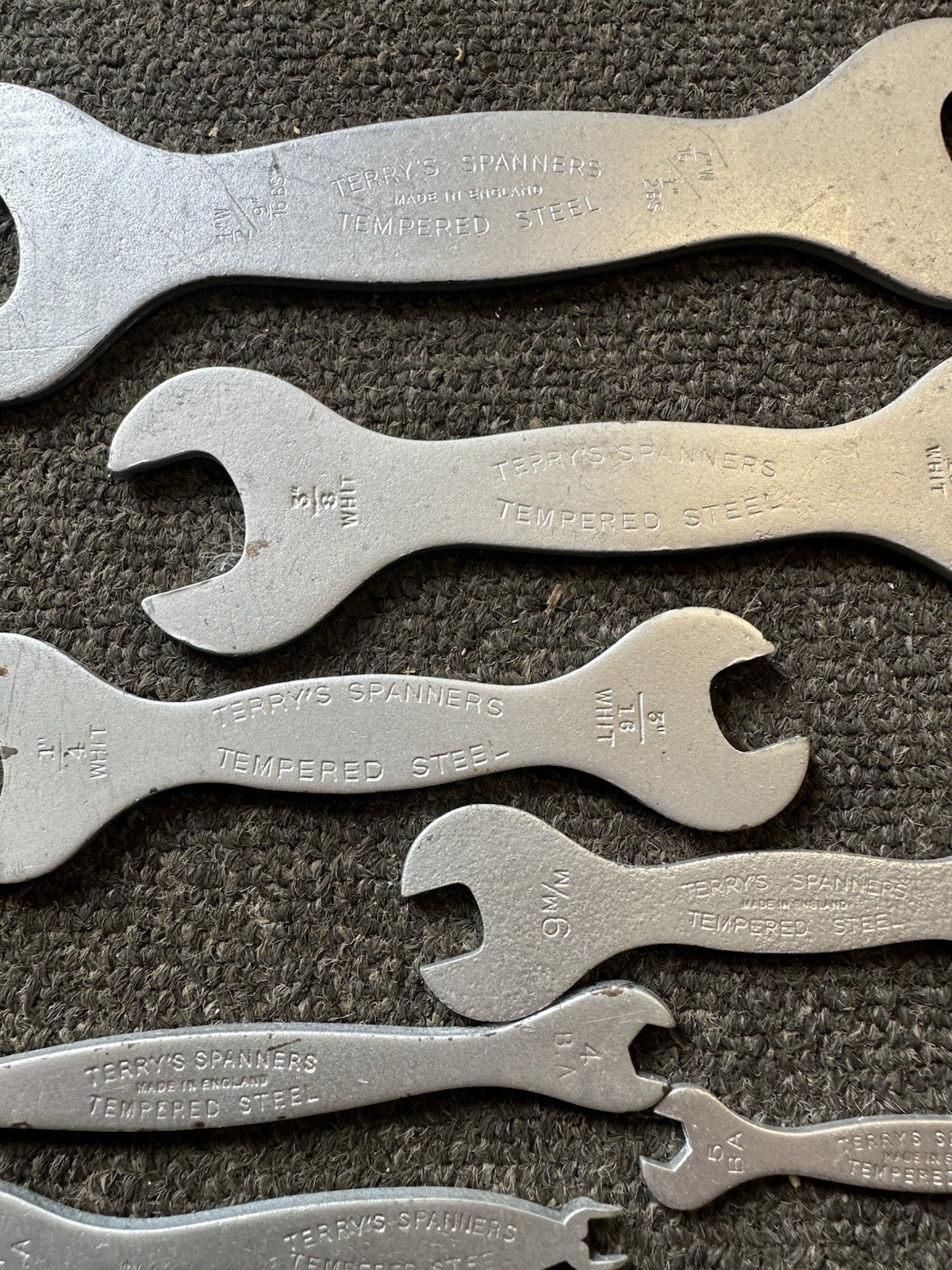 Job lot Vintage Terrys Tempered Steel Spanners