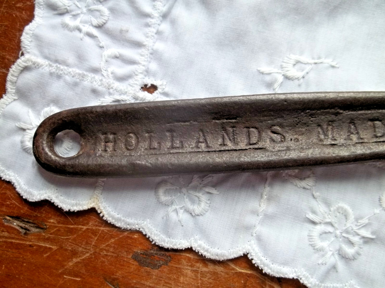 Antique Hollands No. 4 Cast Iron Blacksmith Double Pour Smelting Ladle