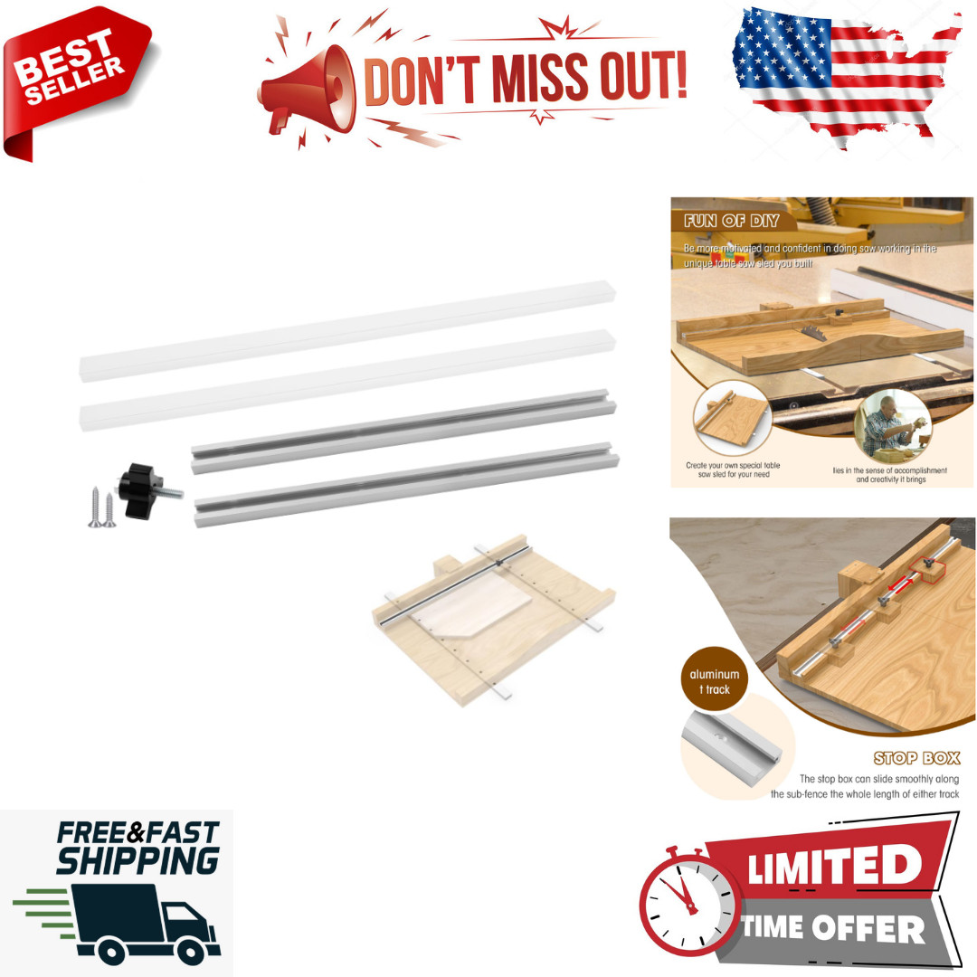 DIY Crosscut Table Saw Sled Kit with a Guide Booklet to Build Your Own Tablesaw