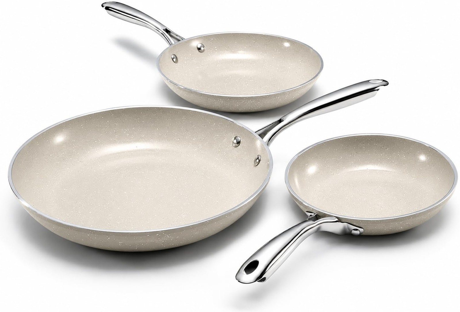 Granitestone Ceraluxe 3pc Non Stick Frying Pans Set, 8,10,12 inch Ceramic Fry…