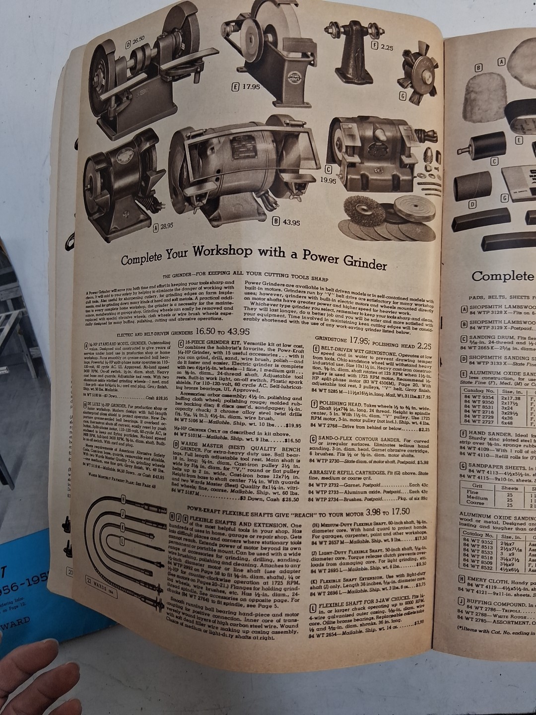1954-55 Montgomery Ward Powr-Kraft Power Tool Catalogs & 1956-57 MONTGOMERY WARD