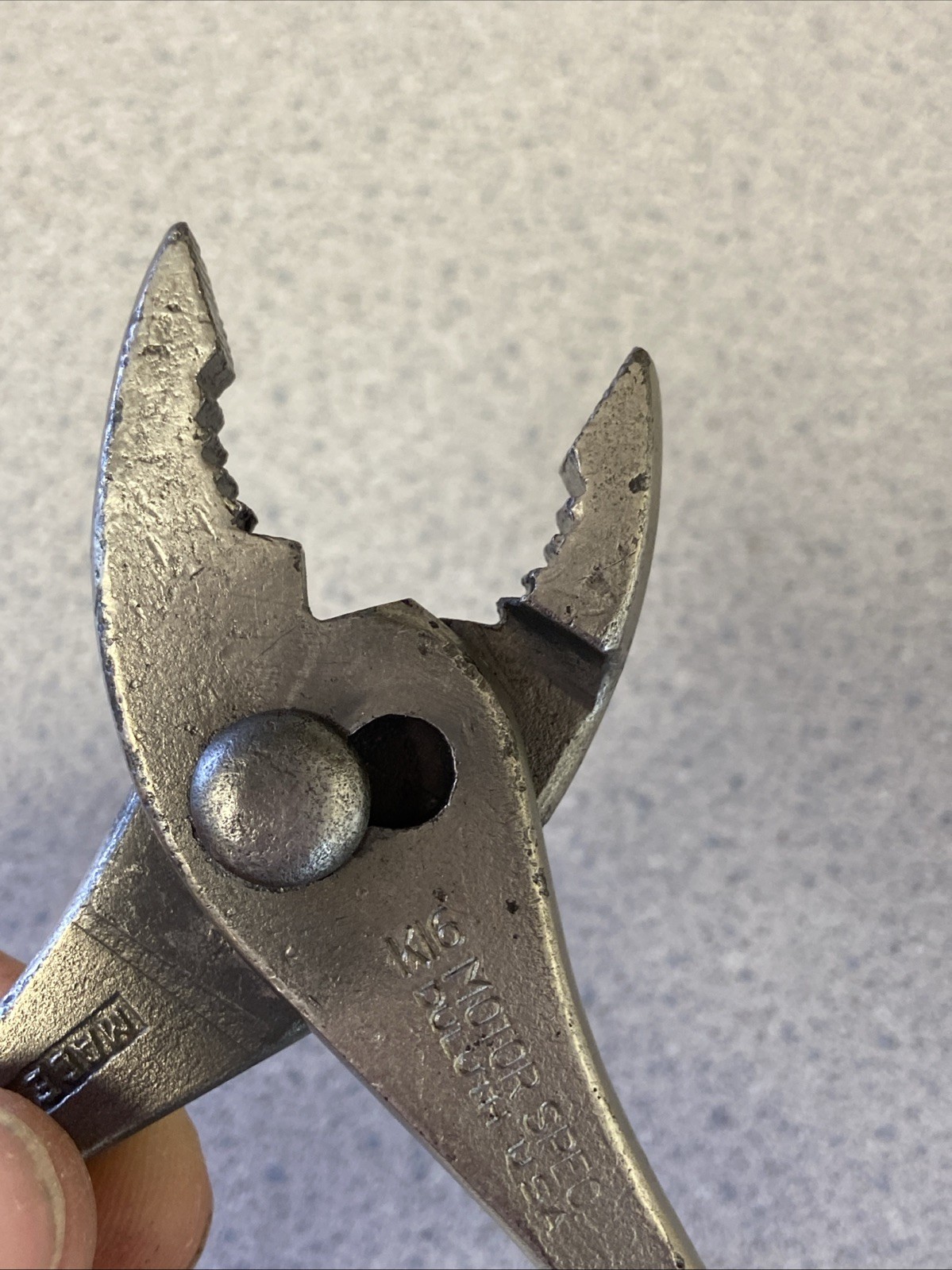 Vintage Motor Spec Pliers Duluth K16 Slip Joint Wire Cutter USA Diamond Made
