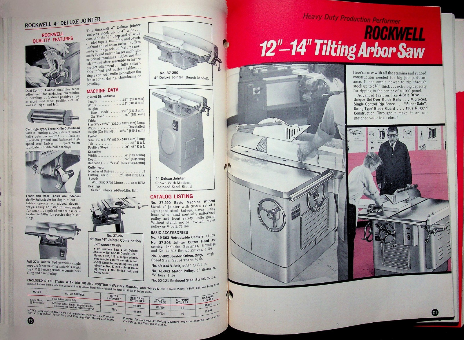 Vtg 1975 Rockwell Industrial Machinery Catalog Delta (100+ Pgs.)