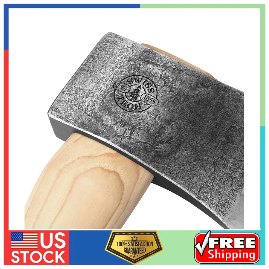 Swiss Tech 28 Inch Drop Forged Steel Axe with Hickory Handle