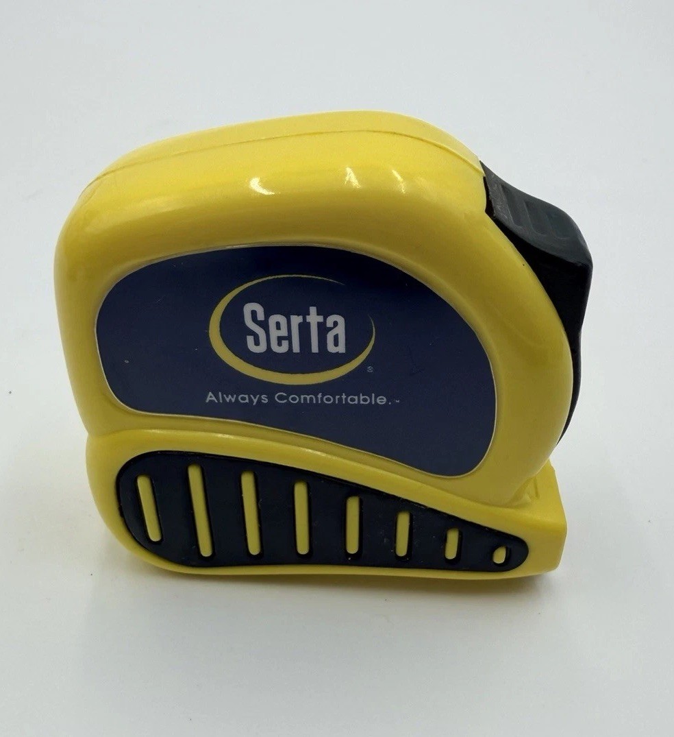 Vintage Serta Measuring Tape Yellow 10 Ft Lock Belt Pocket Clip New in Box