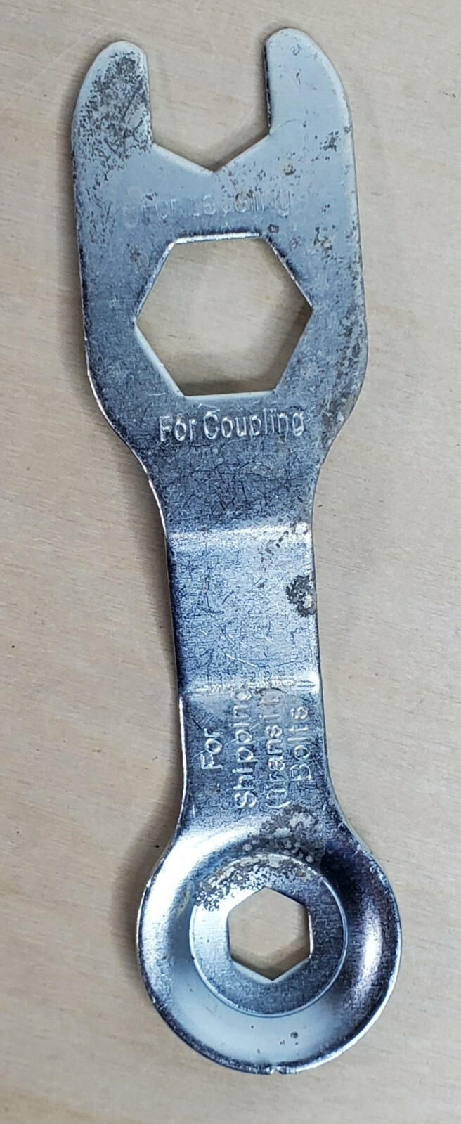 Wrench For Shipping Transit Bolts Silver Color Tone 6” Long 1/2” 7/8” 5/8”
