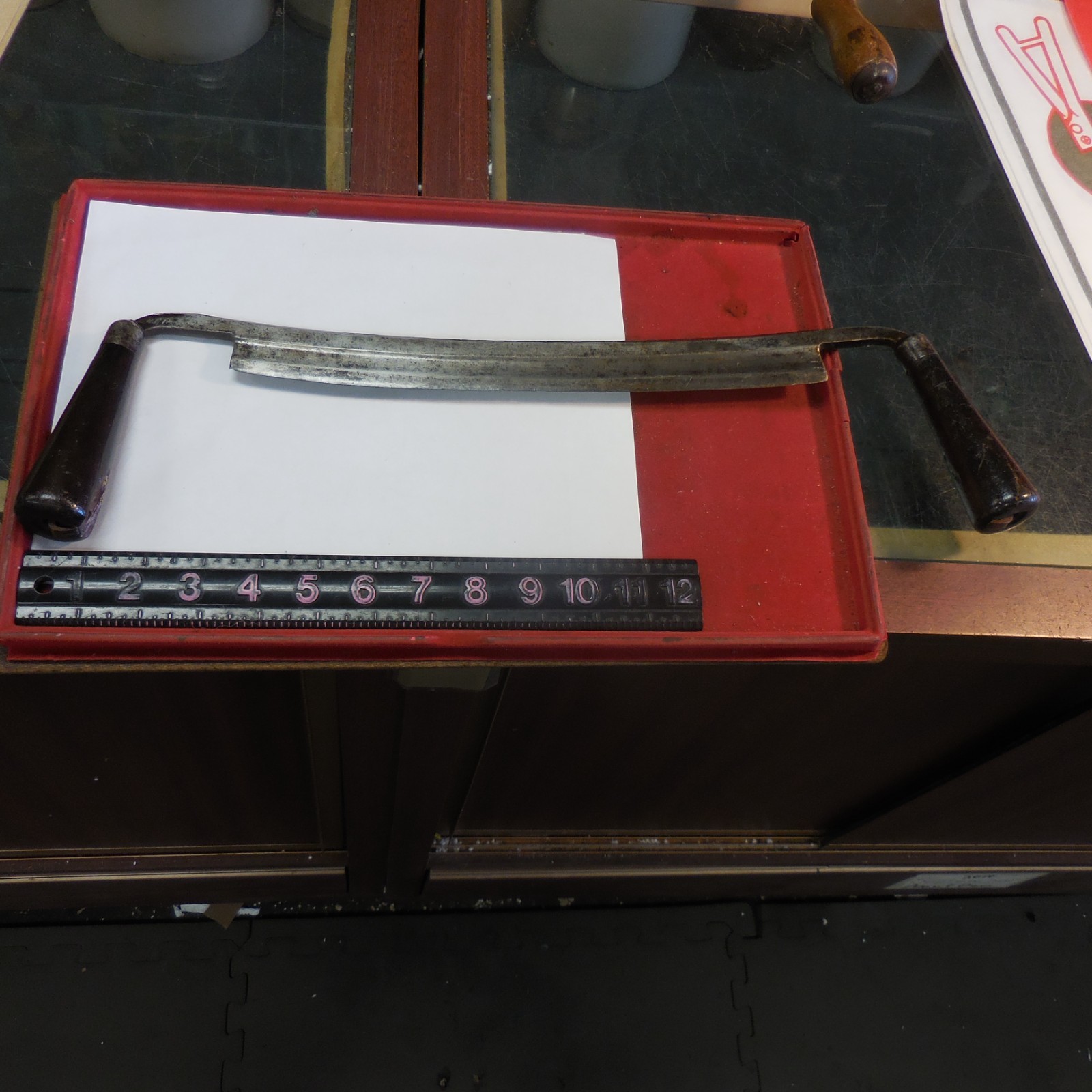 Vintage C.E. Jennings 12″ Blade Draw Knife Woodworking Plane Hand Tool