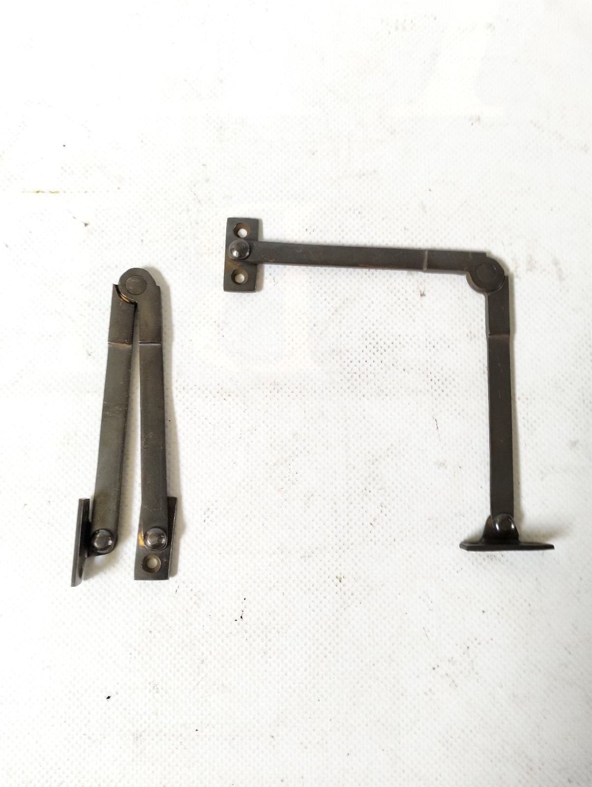 2 STAY old style house lid BOX antiques catch hinge DOOR heavy POLISHED 4.1/2 “