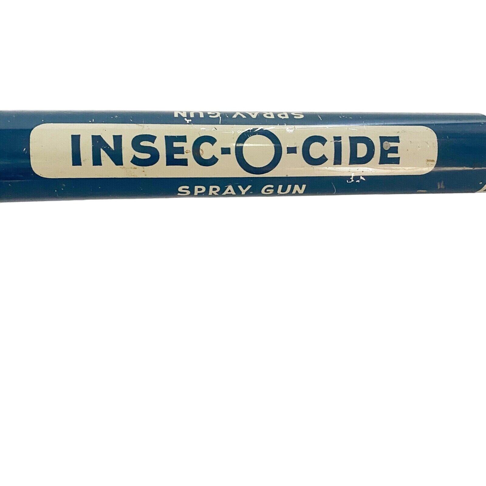 vintage Insec-O-Cide Spray Gun blue metal Universal Metal Products Co. USA decor