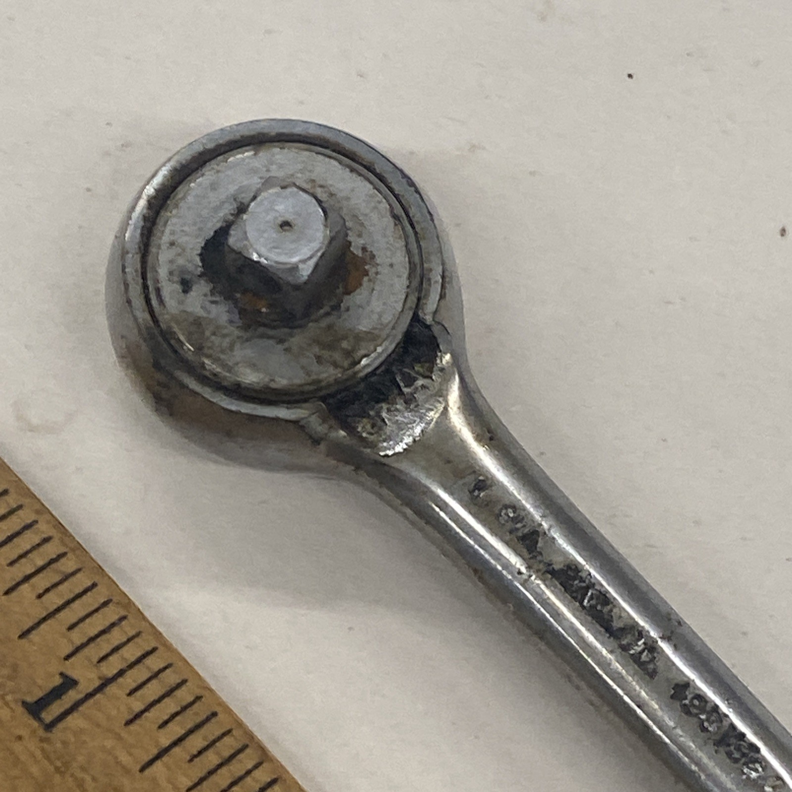 Vintage S-K Tools 1/4″ Drive Ratchet 40970 SK Made in USA, Knurled Handle m0762